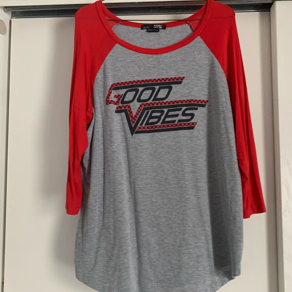 Baseball style 3/4 sleeve